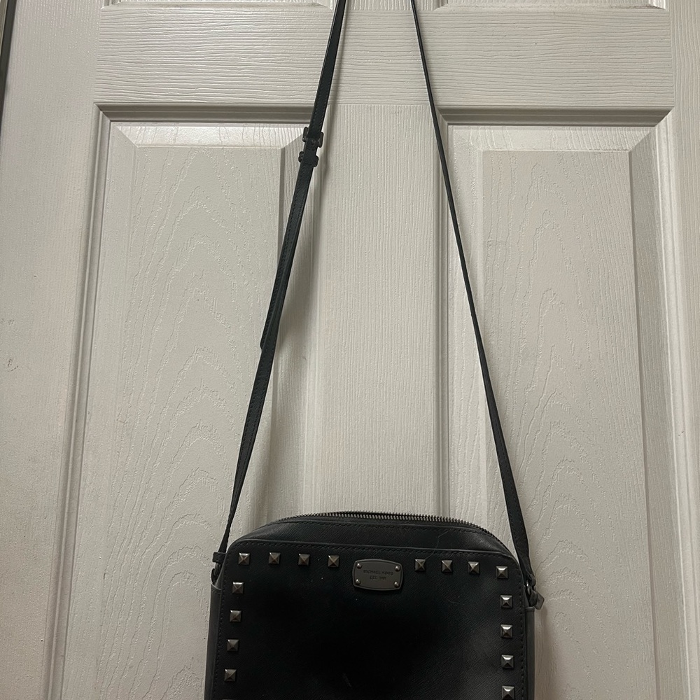 Michael Kors Black Crossbody with Studs